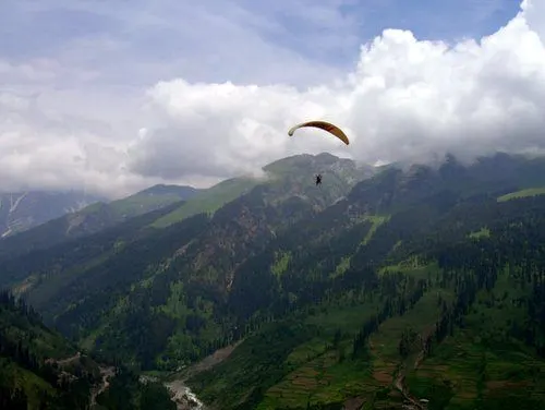 paragliding in the Himalayas