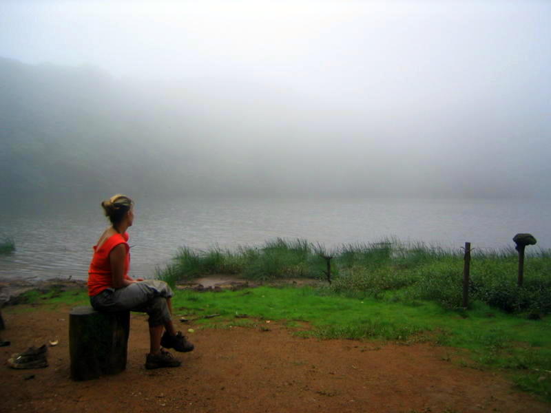 fog at the top of Volcano Maderas in Lake Nicaragua.