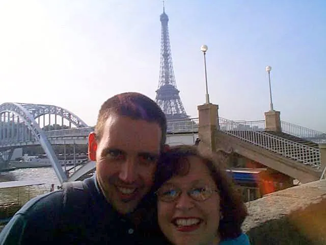 In front of Paris's Eifel Tower.