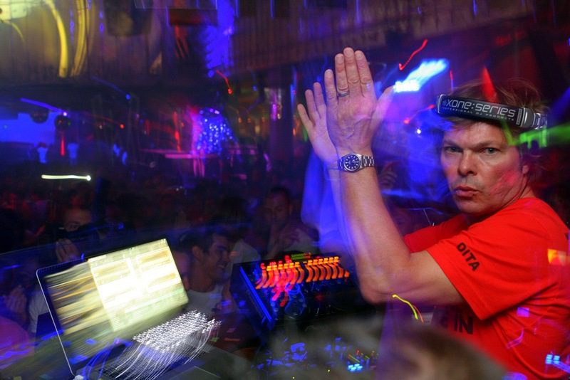 DJ Pete Tong plays at his club in Ibiza, Spain: Wonderland