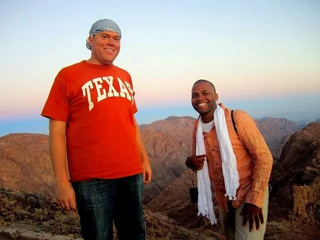 Aaron and his friend Devin at the summit of Mt. Sinai!