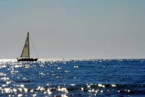 Sailing on Lake Michigan.