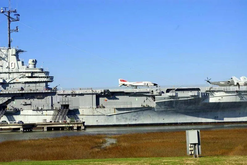 USS Yorktown battleship at Patriots Point, Charleston Harbor.