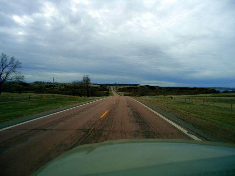 A green, scenic ridge south of Crow Creek on the way to Chamberlain, South Dakota.