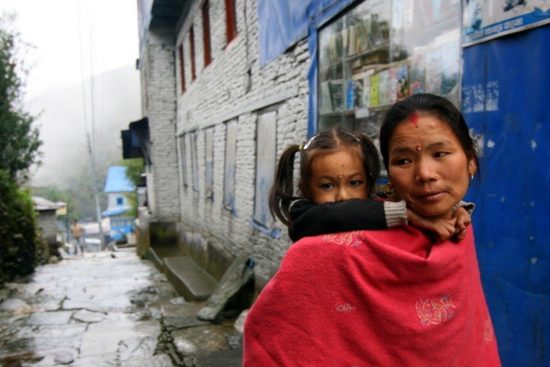 A mother and child in Nepal.