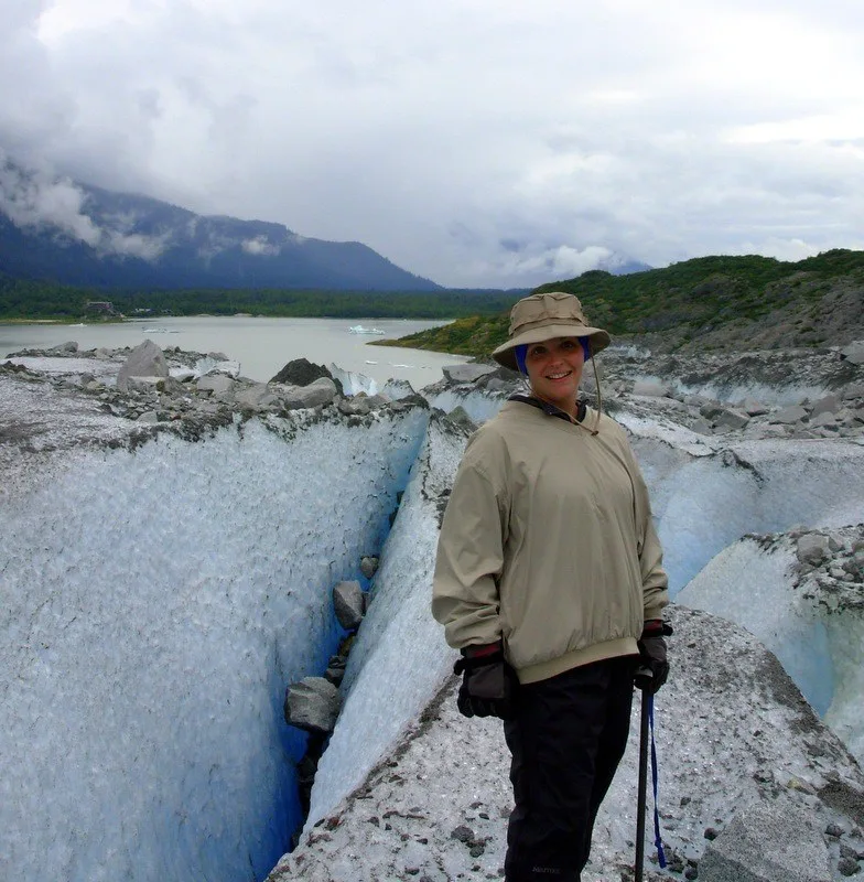 Tracy's honeymoon: Mendenhall Glacier trek, Juneau, Alaska.