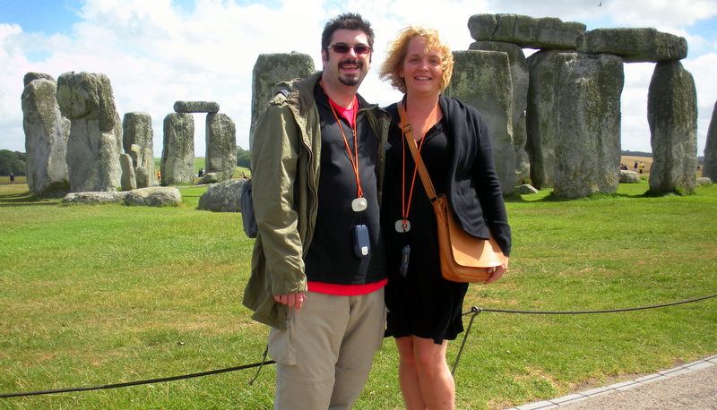 Tracy and her husband at Stonehenge.