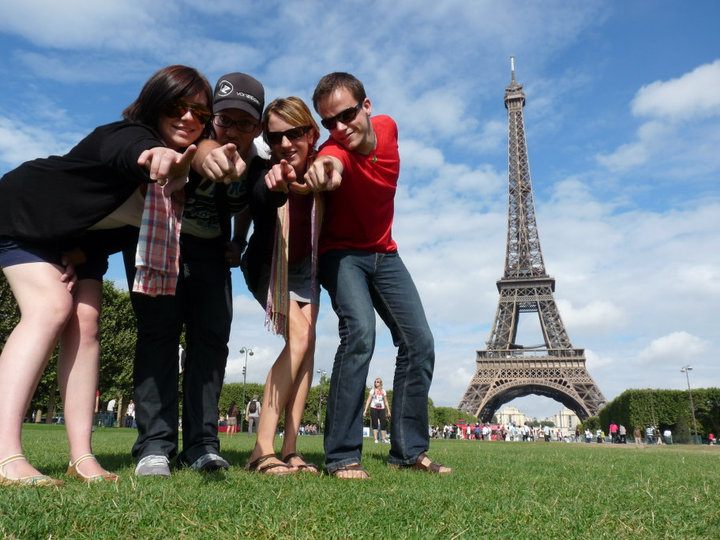 Kristy and friends, frolicking in France.