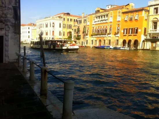 How romantic the sun looks, glinting on the canals of Venice!