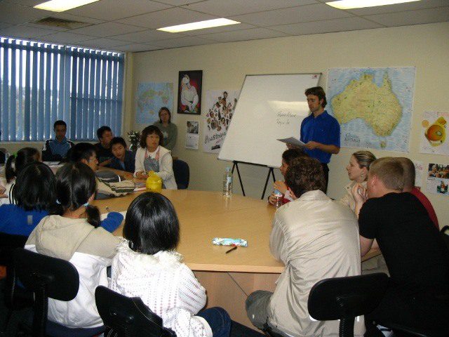 Baz Teaching in Oz (Australia).