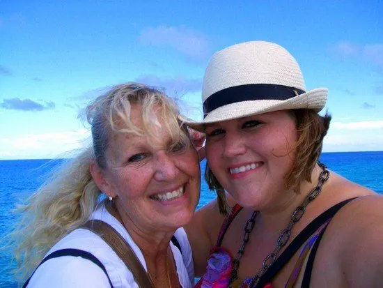 Lindsey and her mother at Fort Saint Catherine in St. George, Bermuda.