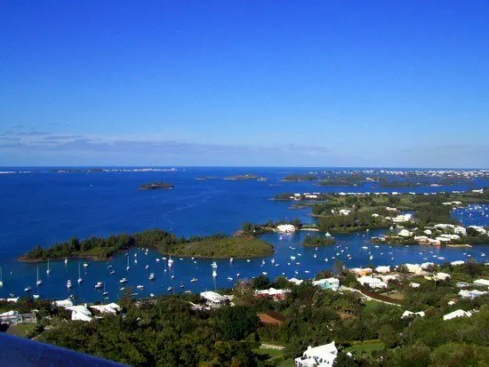 Bermuda is known for it’s beautiful gardens. The structure in picture is called a “moongate” which are all over Bermuda.