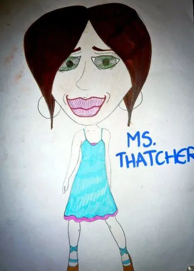 A student's caricature of Elaine!
