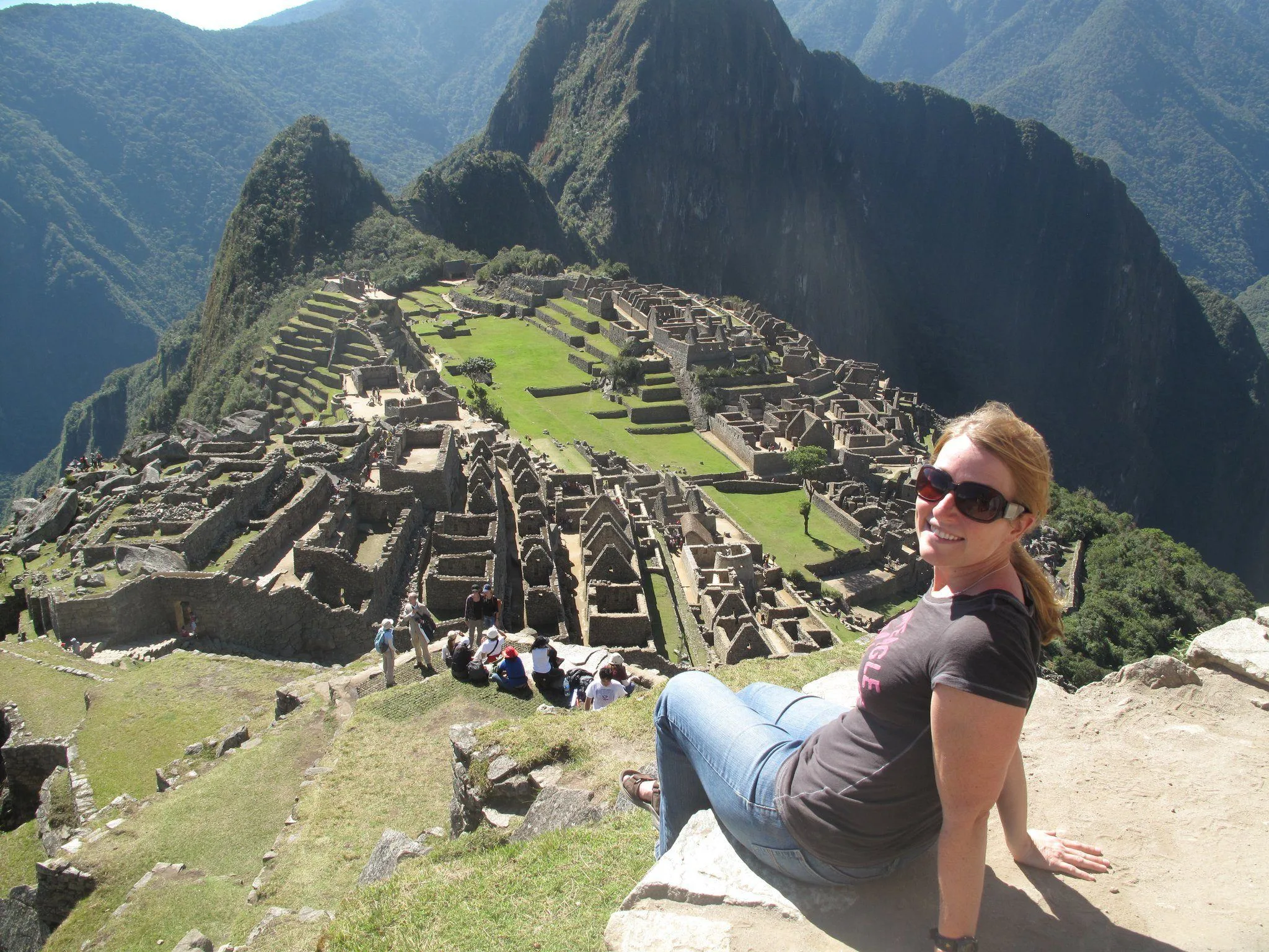 Sarah at Machu Pichu with a Global Journeys group.