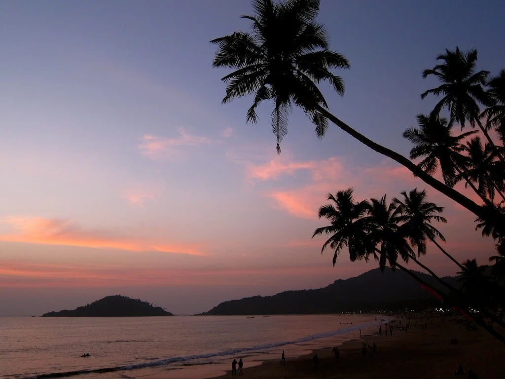 Enjoying the sunset on the beaches of Goa, India. Wow, Rory... WOW!