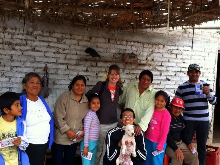 Happy friends in Peru.