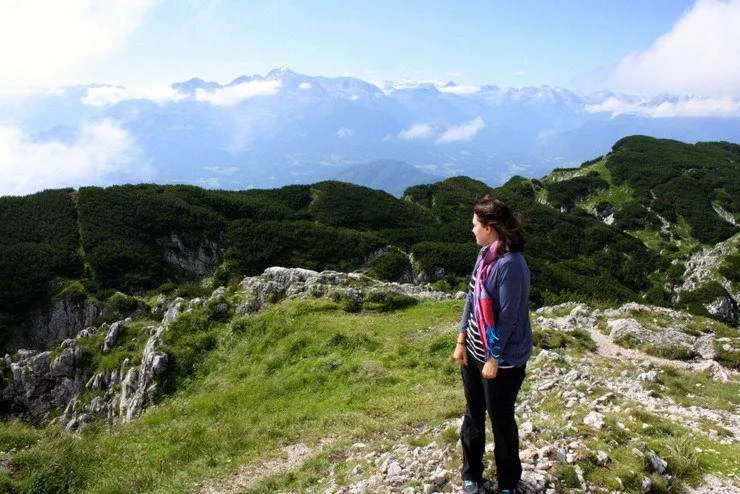 Sarah, hiking in Untersburg in Austria. Tempted to also explore the world?