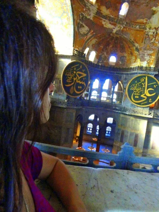 In the Hagia Sophia, Istanbul, Turkey.