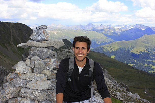 Ian summiting a mountain in Arosa, Switzerland.