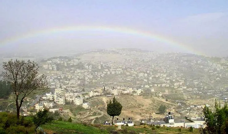 A rainbow over Jerusalem... January 2013.