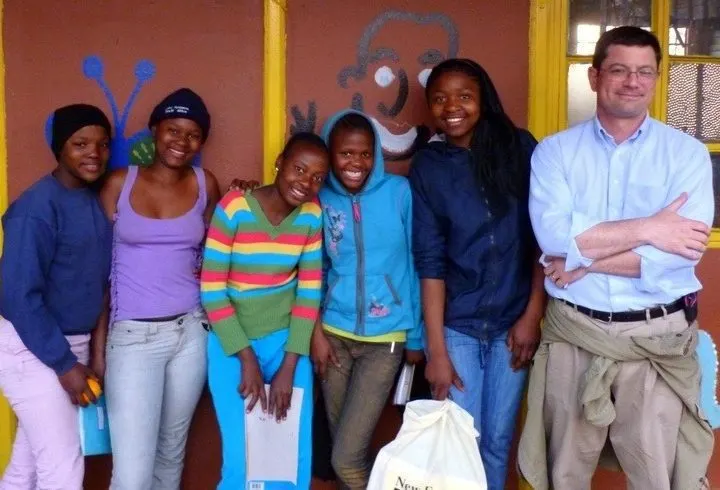 John volunteering at the Kliptown Youth Program in Soweto, South Africa.