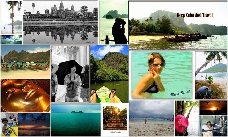 A montage of photos from Klelia's around the world trip. 