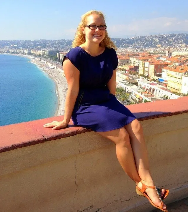 Dana on a weekend trip to Nice, France in September 2013, just before her teaching contract in France started!