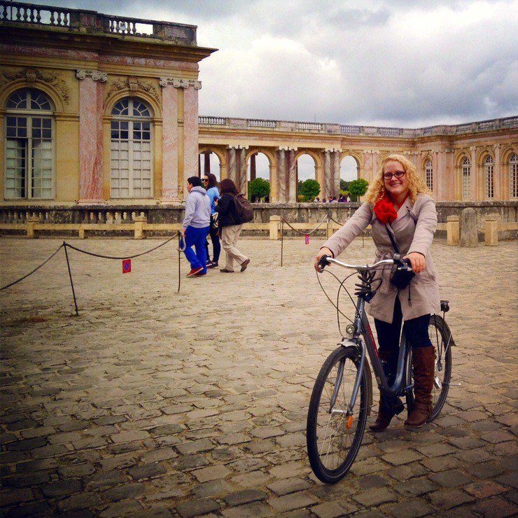 Biking around Versailles Palace, France, in September 2013.