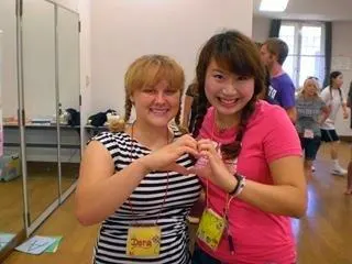 Anna, one of the Japanese counselors, and Dana.