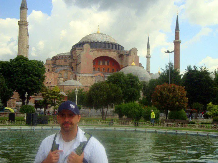 Michael at the Hagia Sophia in Istanbul, Turkey.