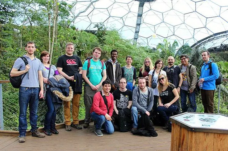 Visiting Eden project with colleagues of the Tremough Postgrad Society.