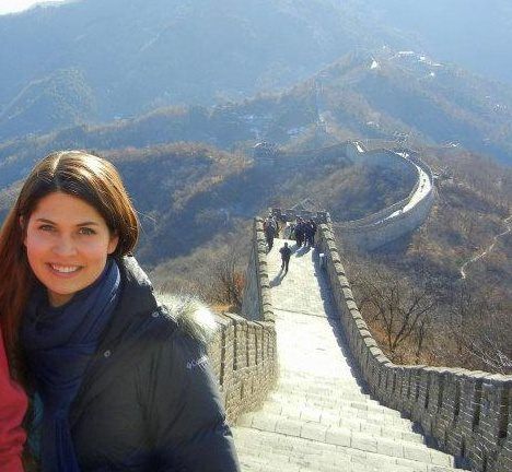 Amanda on the Great Wall of China.