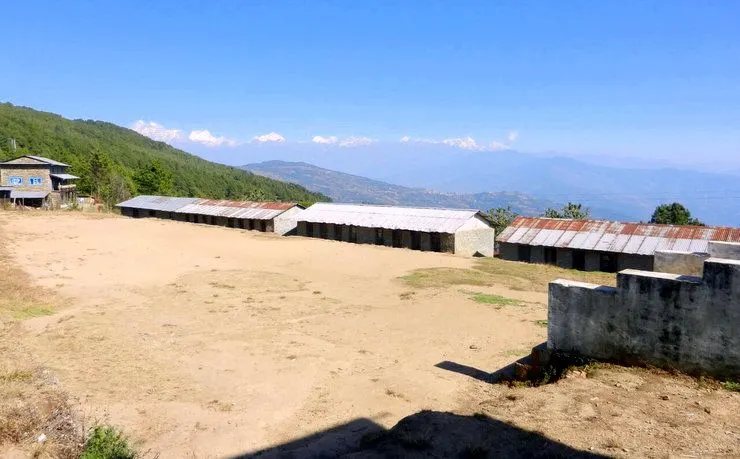 A stunning view of the school in Nepal.