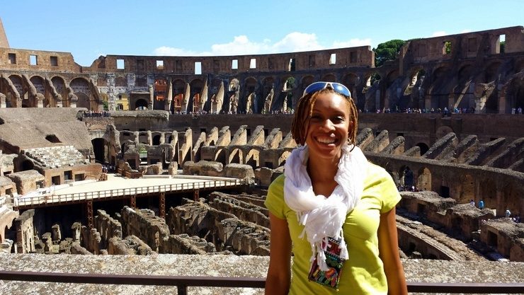 Fenesha in Rome, Italy at the Colosseum.