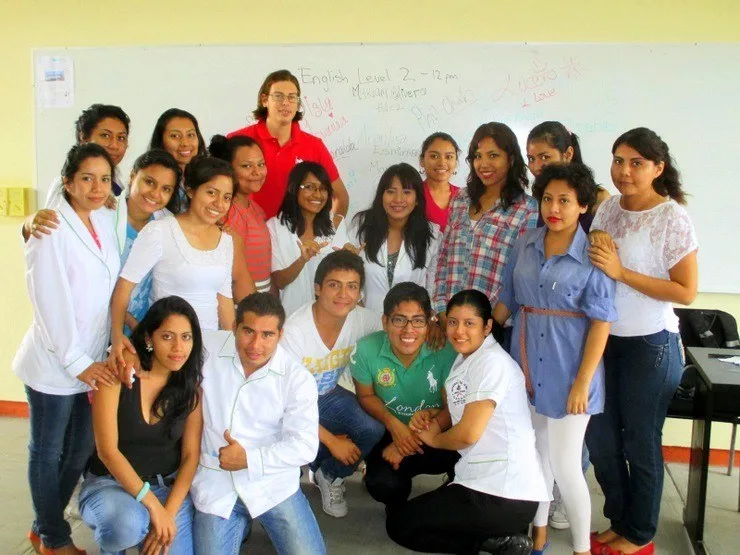 Phil with his students in Oaxaca, Mexico.