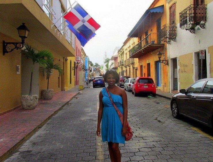 Jamilah in the colonial zone of the Dominican Republic.