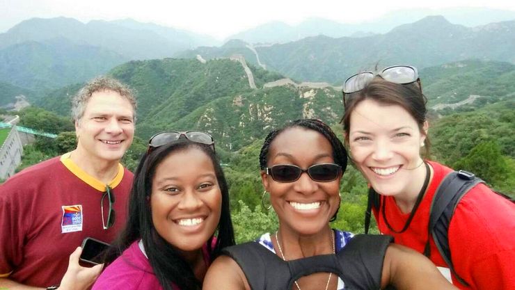 Candace with her colleagues visiting the Badaling Pass of the Great Wall of China. She couldn't believe that she was there!