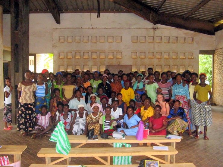 Visiting a peer taught AIDS education class in Togo.