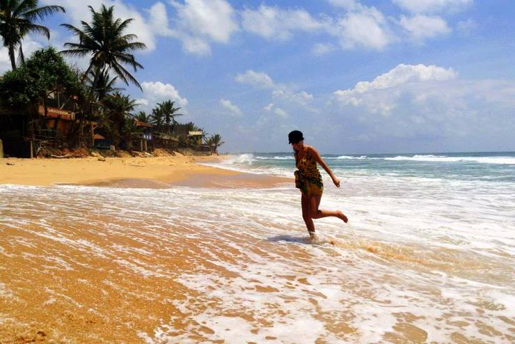 Enjoying EID break on a beach in Sri Lanka.