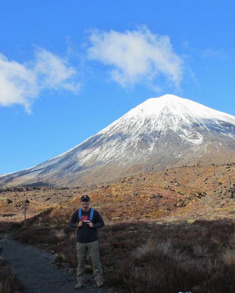 Jeremy hiking Mount Ngauruhoe in New Zealand. Lord of the Rings fans will recognize this as the real-life Mount Doom!