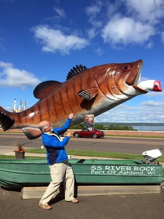 Bruce fly fishing in Ashland, Wisconsin.