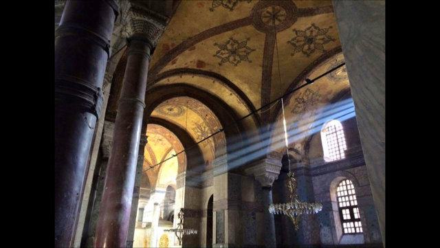 Inside the Hagia Sophia, Istanbul.