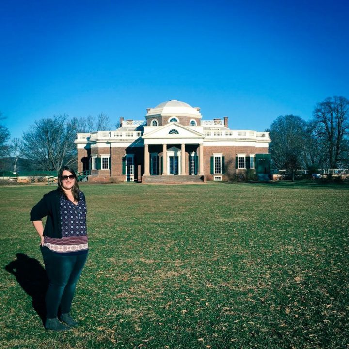 Stephanie (History Fangirl) at Thomas Jefferson's Monticello.