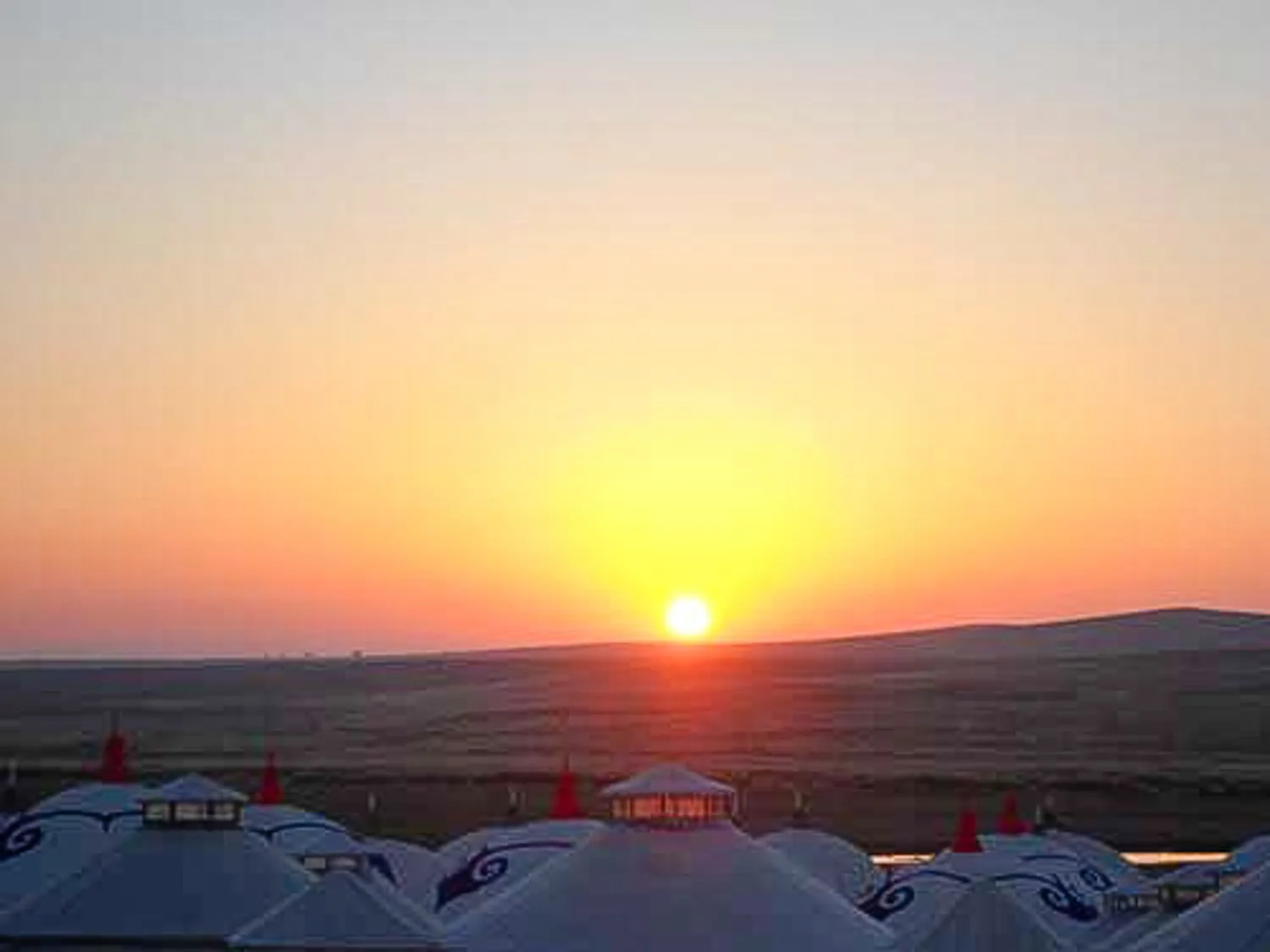 Sunrise over the steppes in Inner Mongolia, China during a mini-vacation with a colleague.