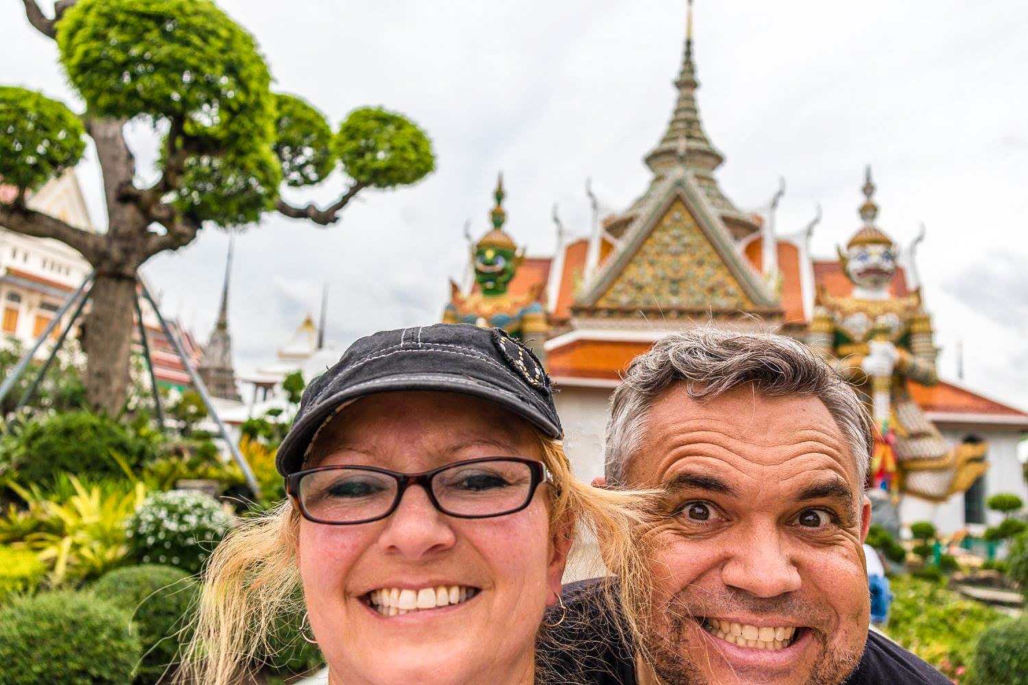 Sheila with her husband, Evo Terra, in Thailand, where they now work.