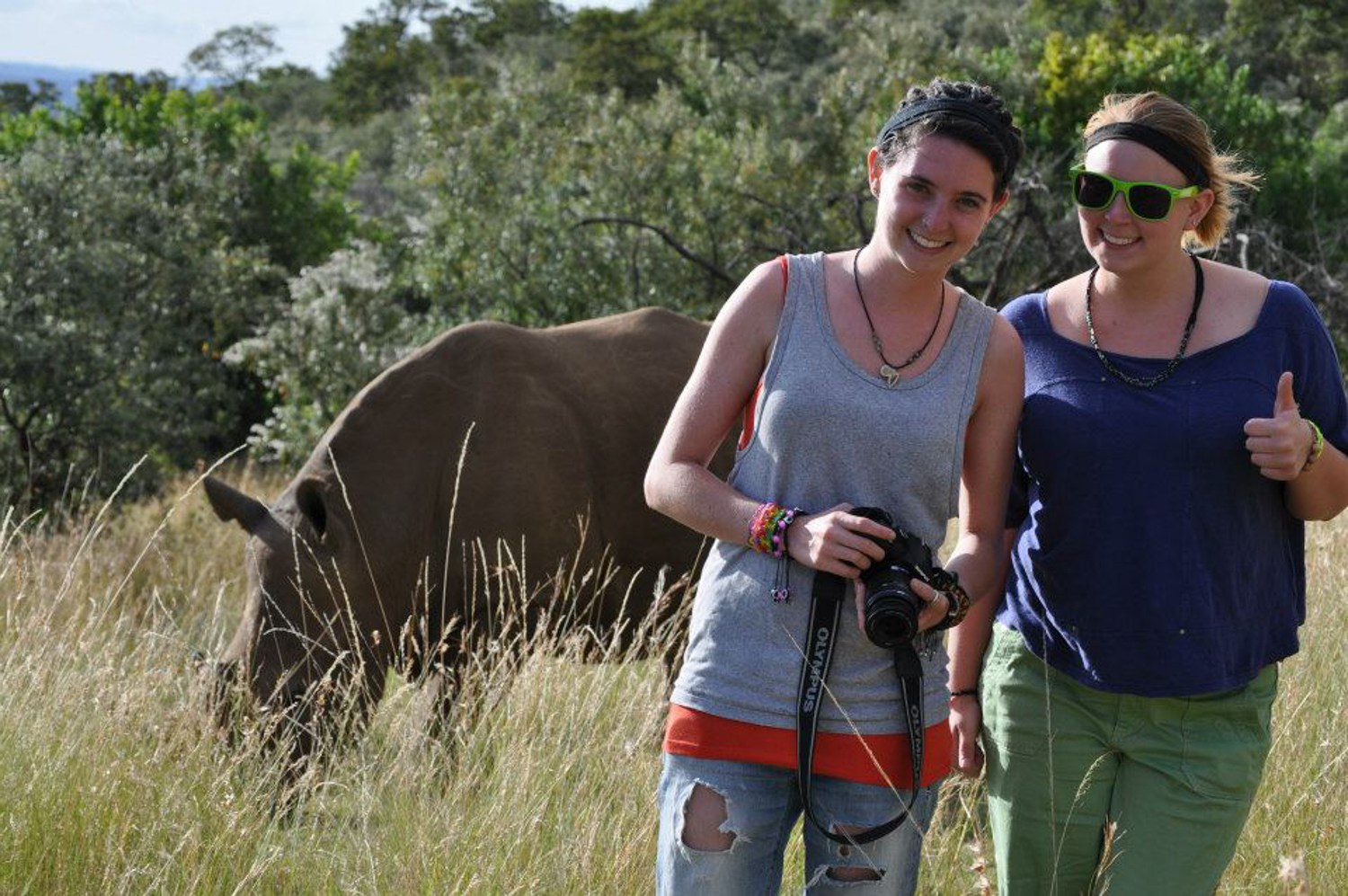 With wildlife at Masaai Mara, Kenya.