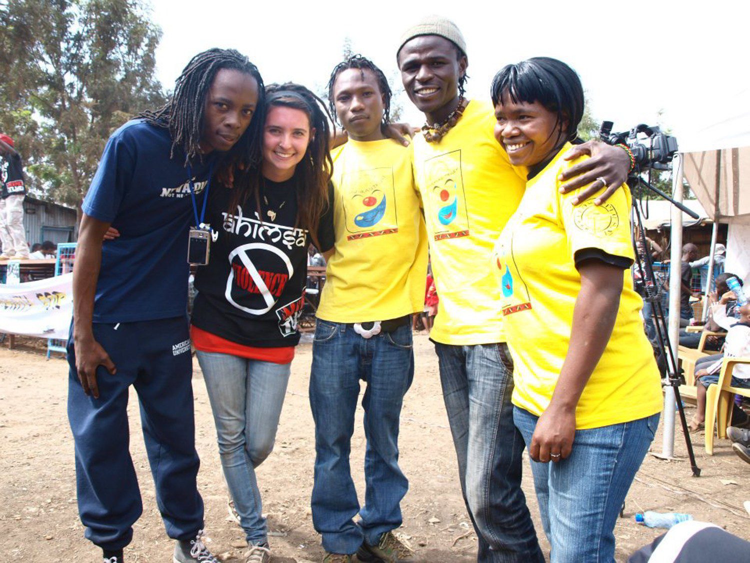 Katty in Nairobi, Kenya with coworkers.