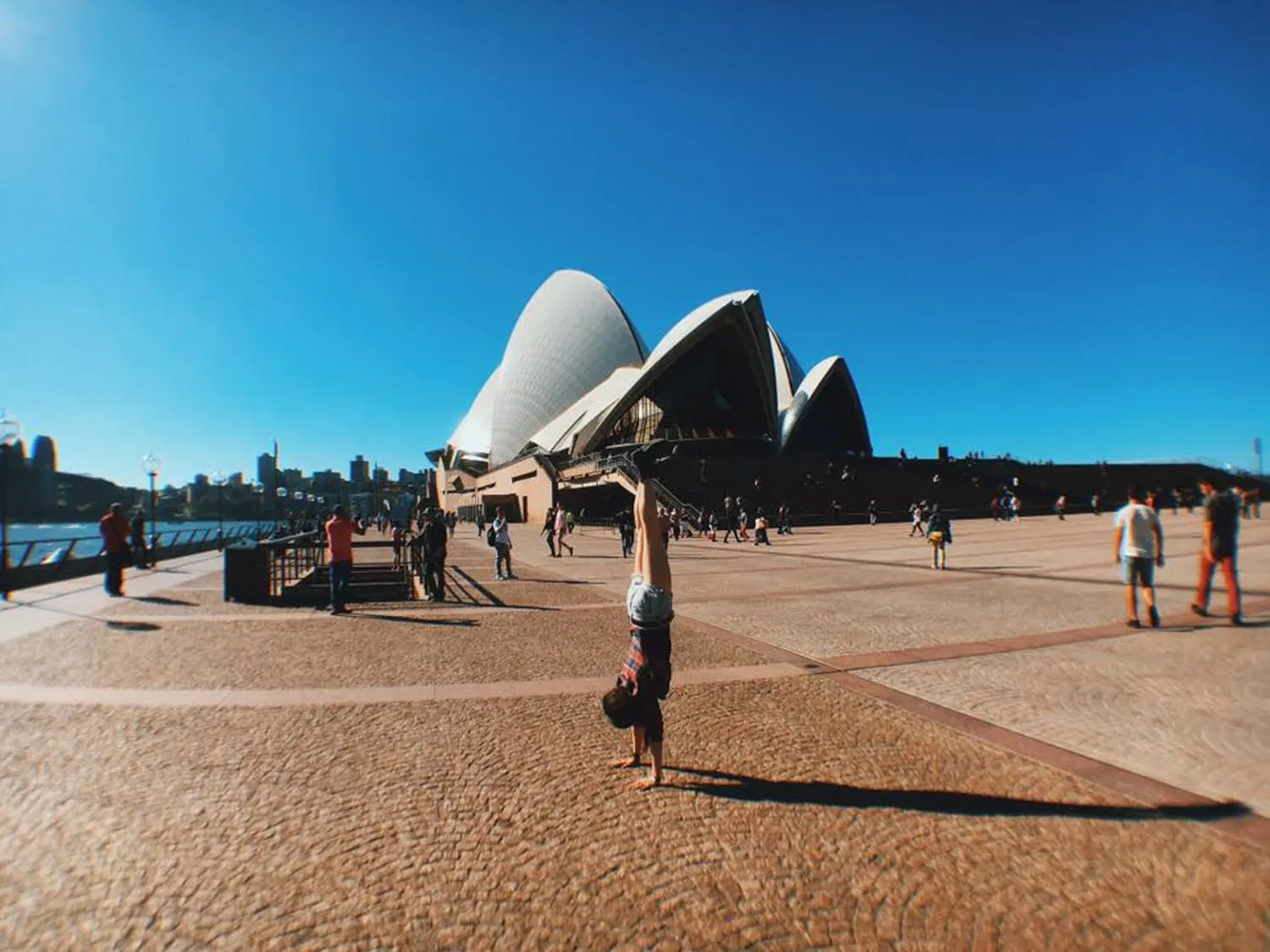 Handstands at the Sydney Opera House in Australia