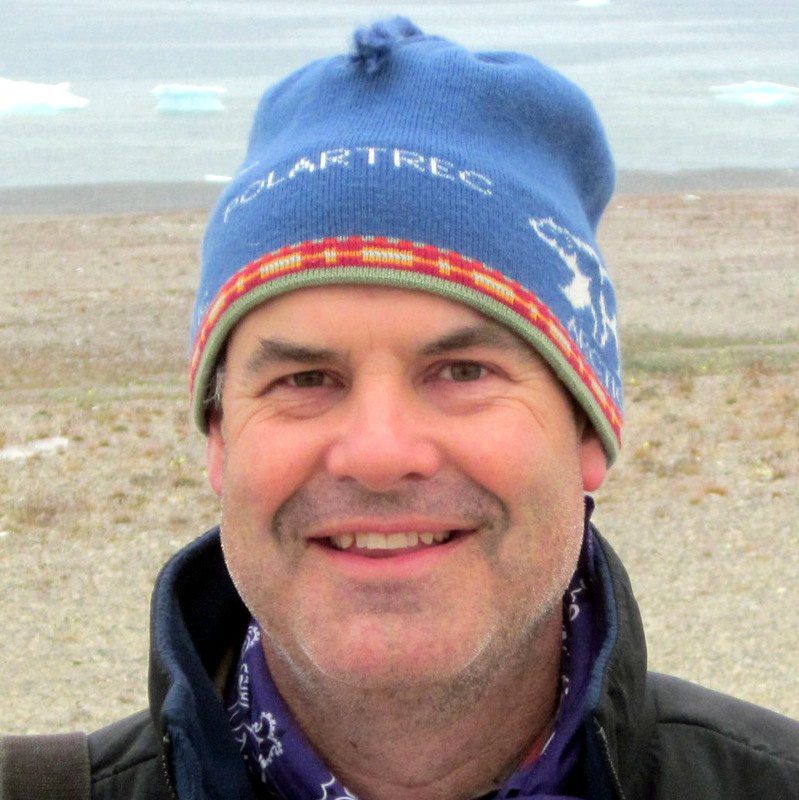 Author Michael R. Wing on Cornwallis Island, Nunavut, Canada.