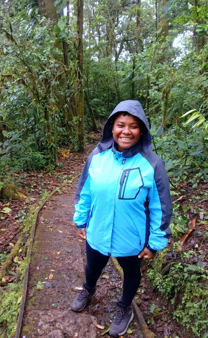 Steph, delighted to be in the cloud forest!
